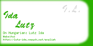 ida lutz business card